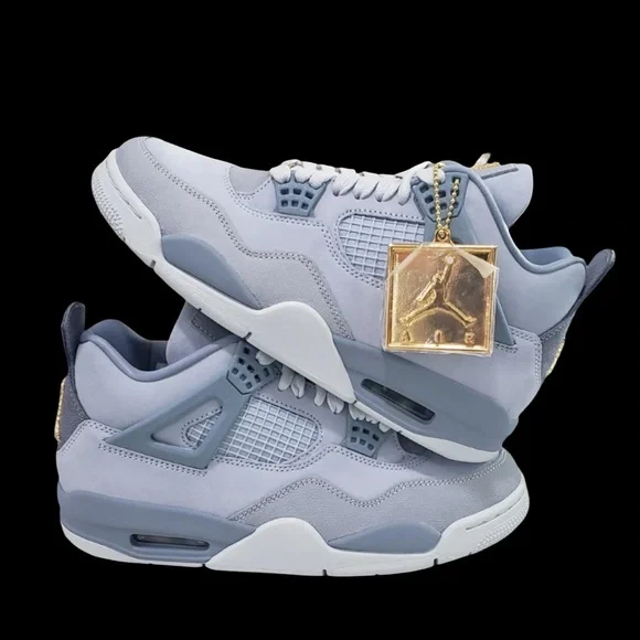 Jordan Blue and Gray Sneakers with Classic Design